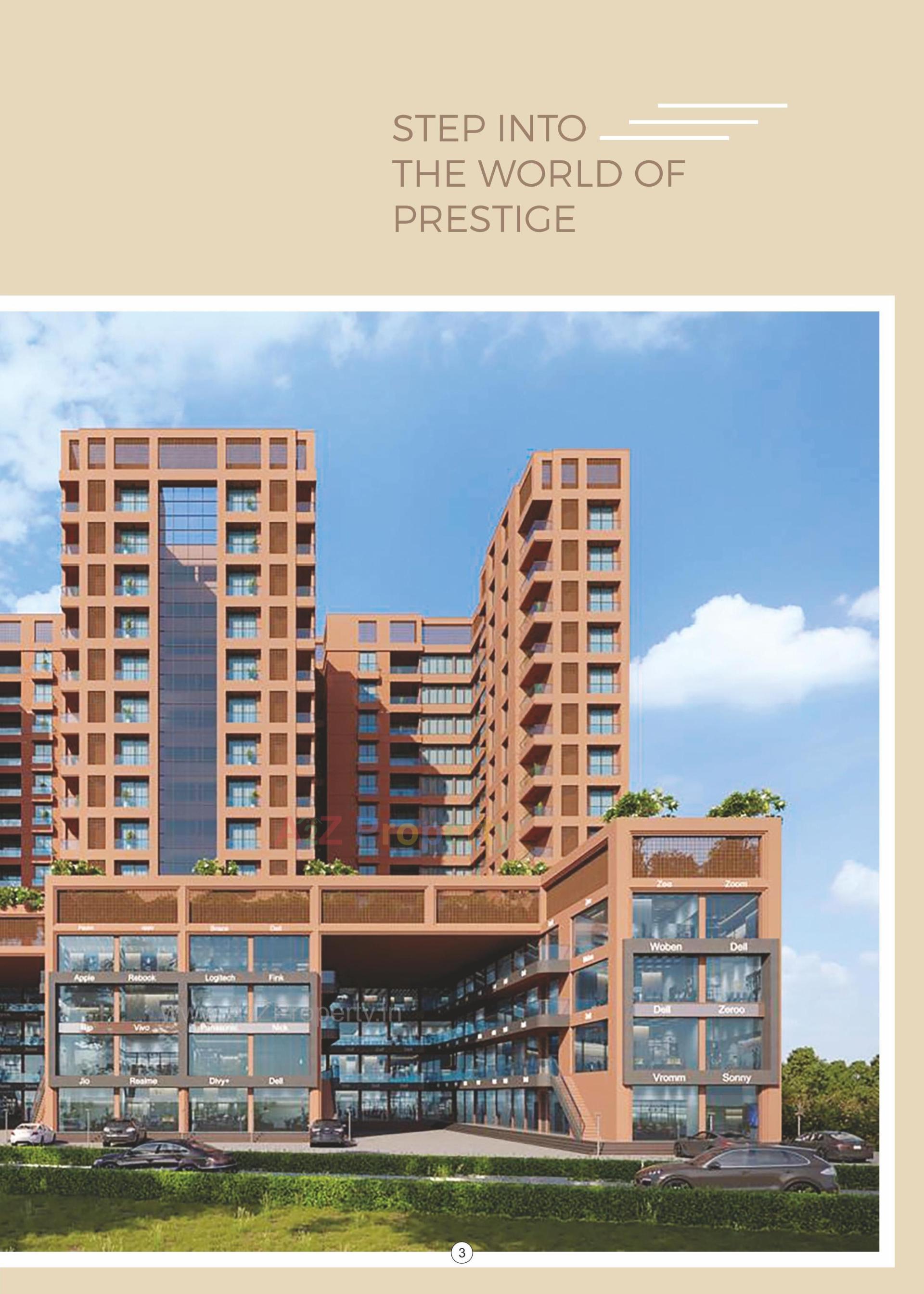 3D Elevation of real estate project Fortune Prestige located at Manjalpur, Vadodara, Gujarat