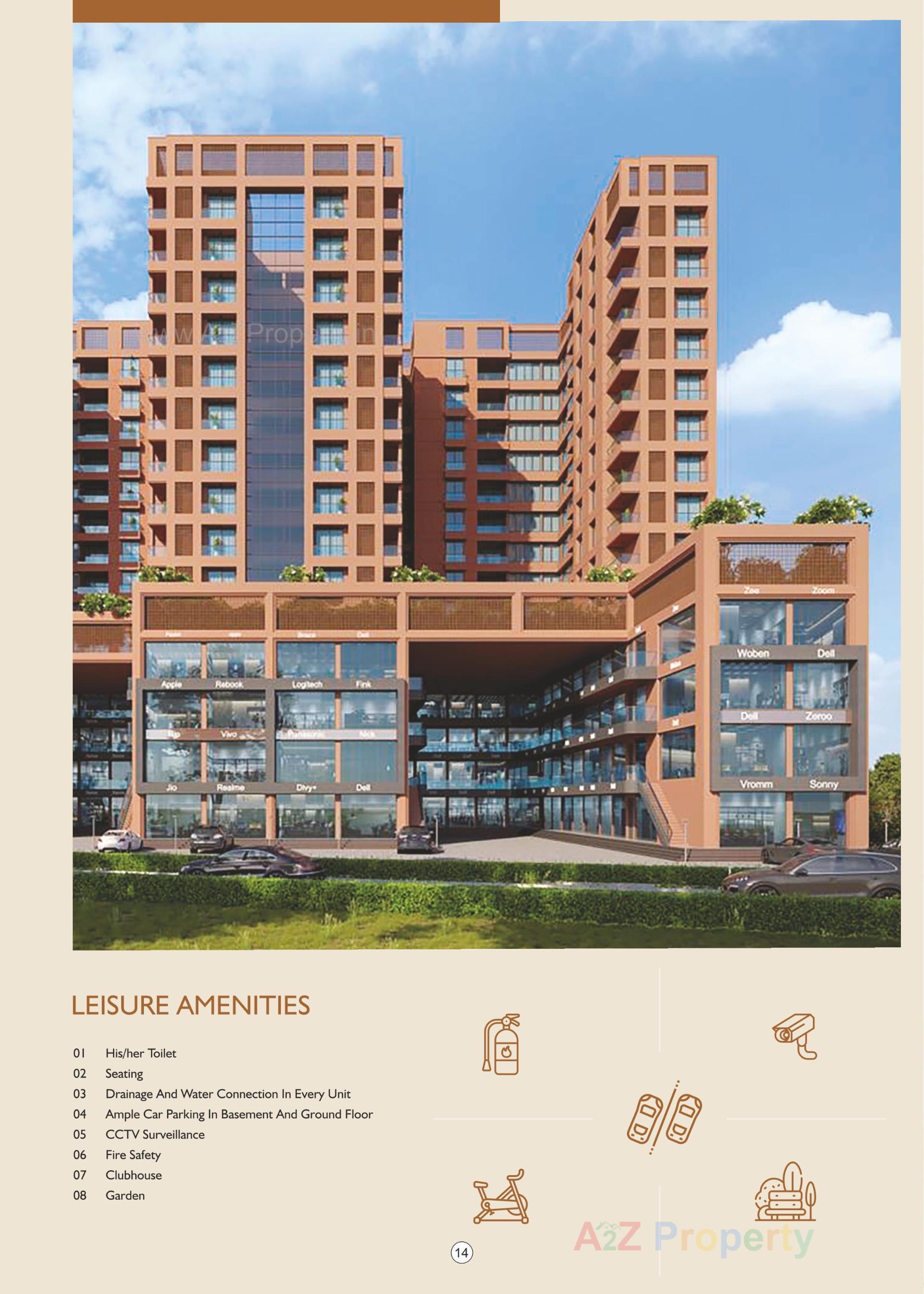 3D Elevation of real estate project Fortune Prestige located at Manjalpur, Vadodara, Gujarat
