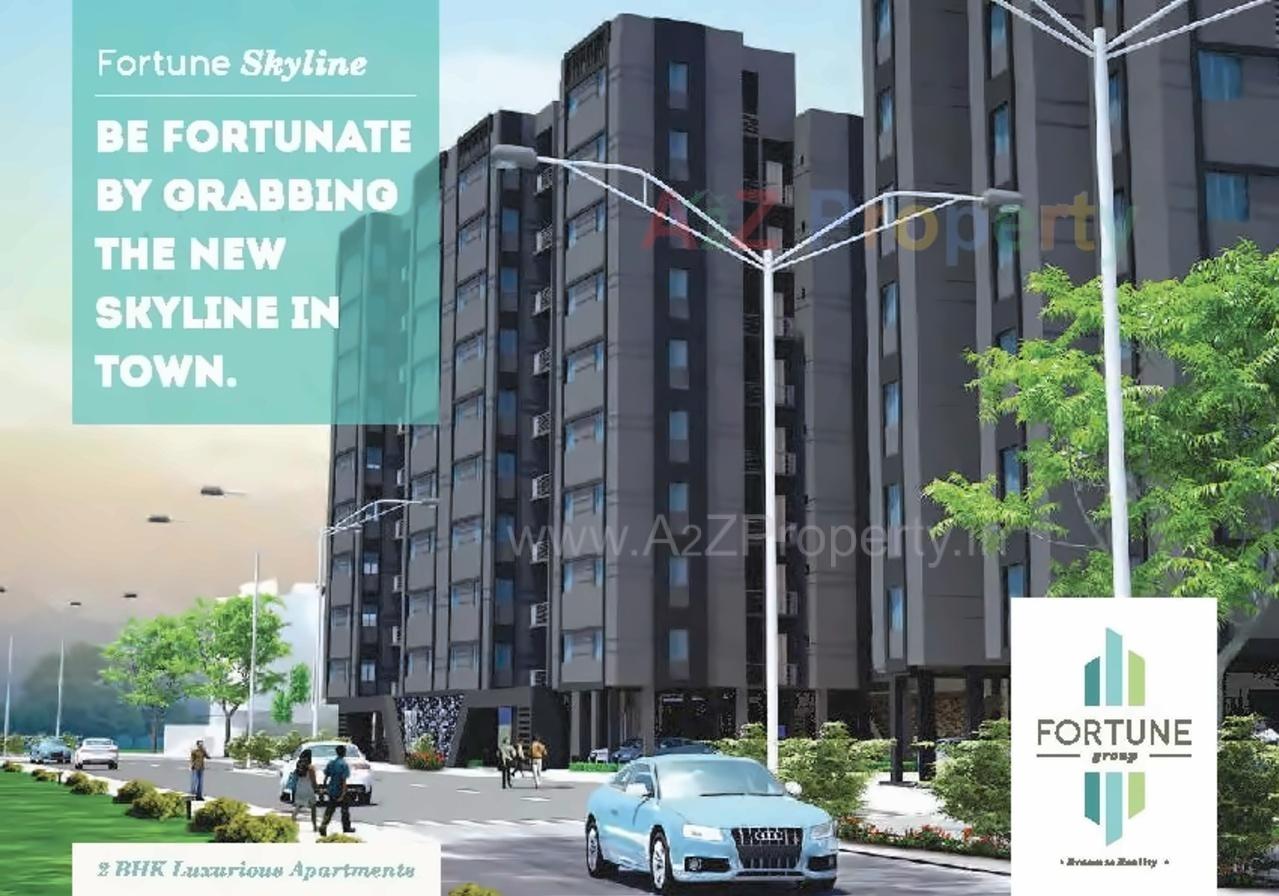 3D Elevation of real estate project Fortune Skyline located at Kalali, Vadodara, Gujarat
