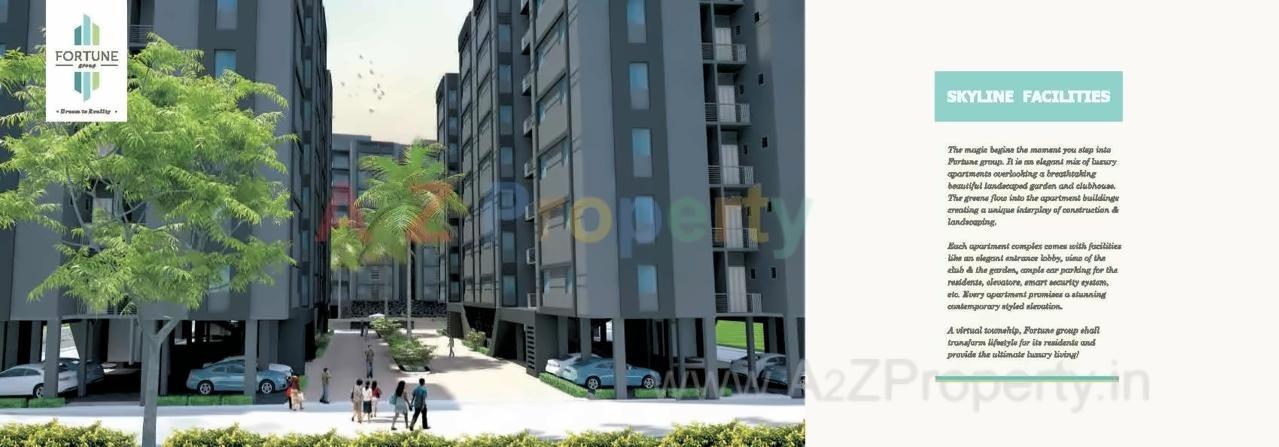 3D Elevation of real estate project Fortune Skyline located at Kalali, Vadodara, Gujarat