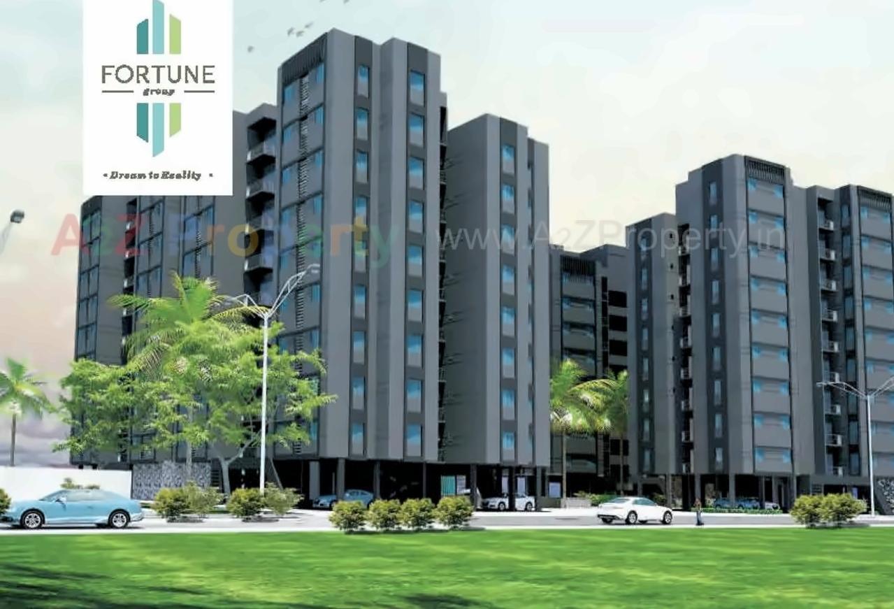 3D Elevation of real estate project Fortune Skyline located at Kalali, Vadodara, Gujarat