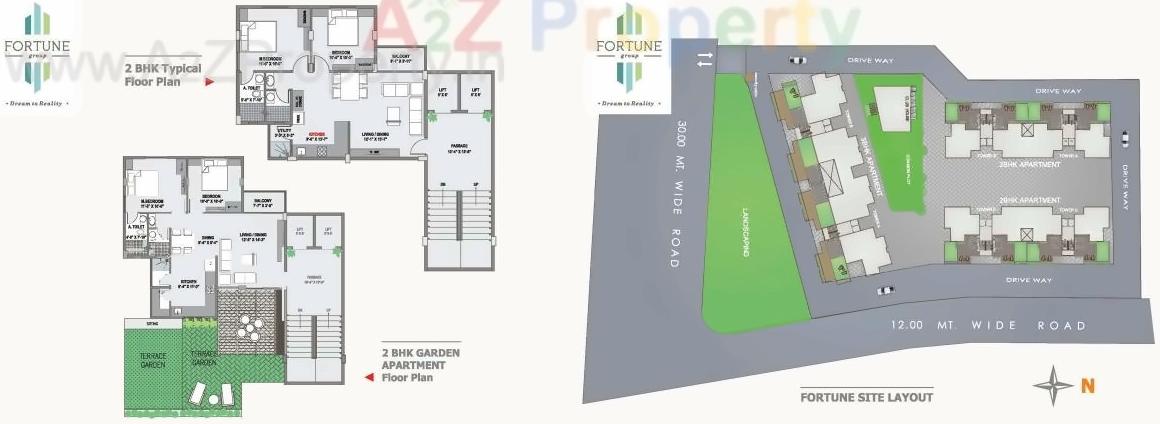 Layout of real estate project Fortune Skyline located at Kalali, Vadodara, Gujarat