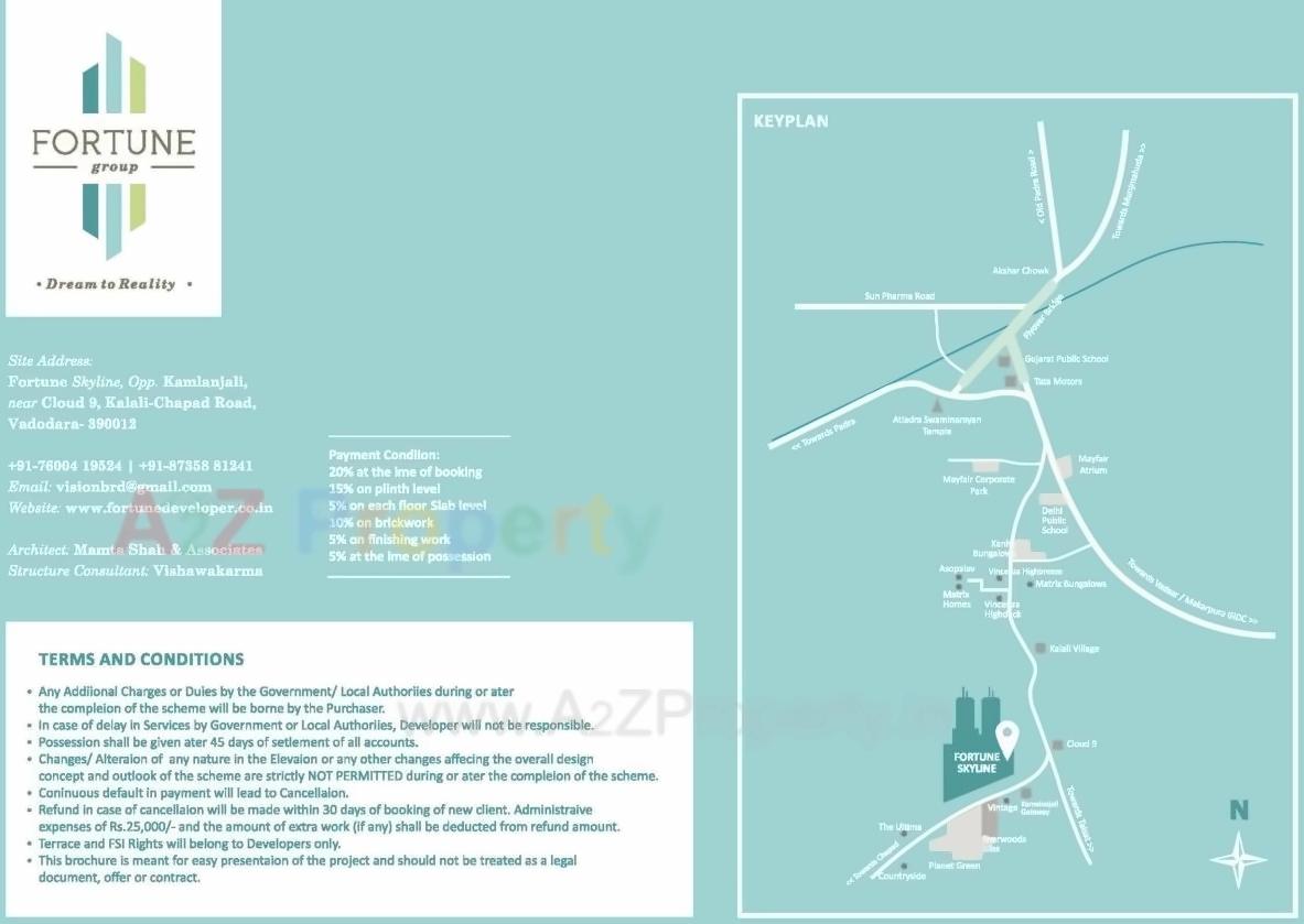  of real estate project Fortune Skyline located at Kalali, Vadodara, Gujarat