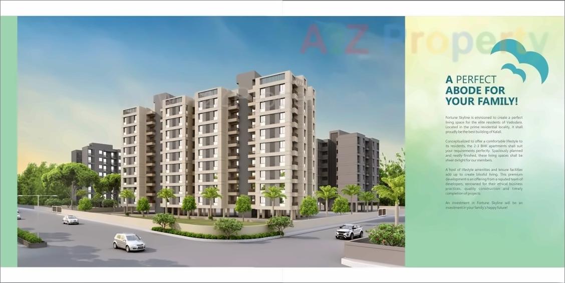 3D Elevation of real estate project Fortune Skyline located at Kalali, Vadodara, Gujarat