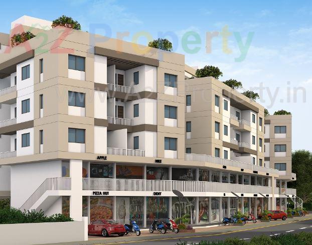 3D Elevation of real estate project Fortune located at Tandalaja, Vadodara, Gujarat