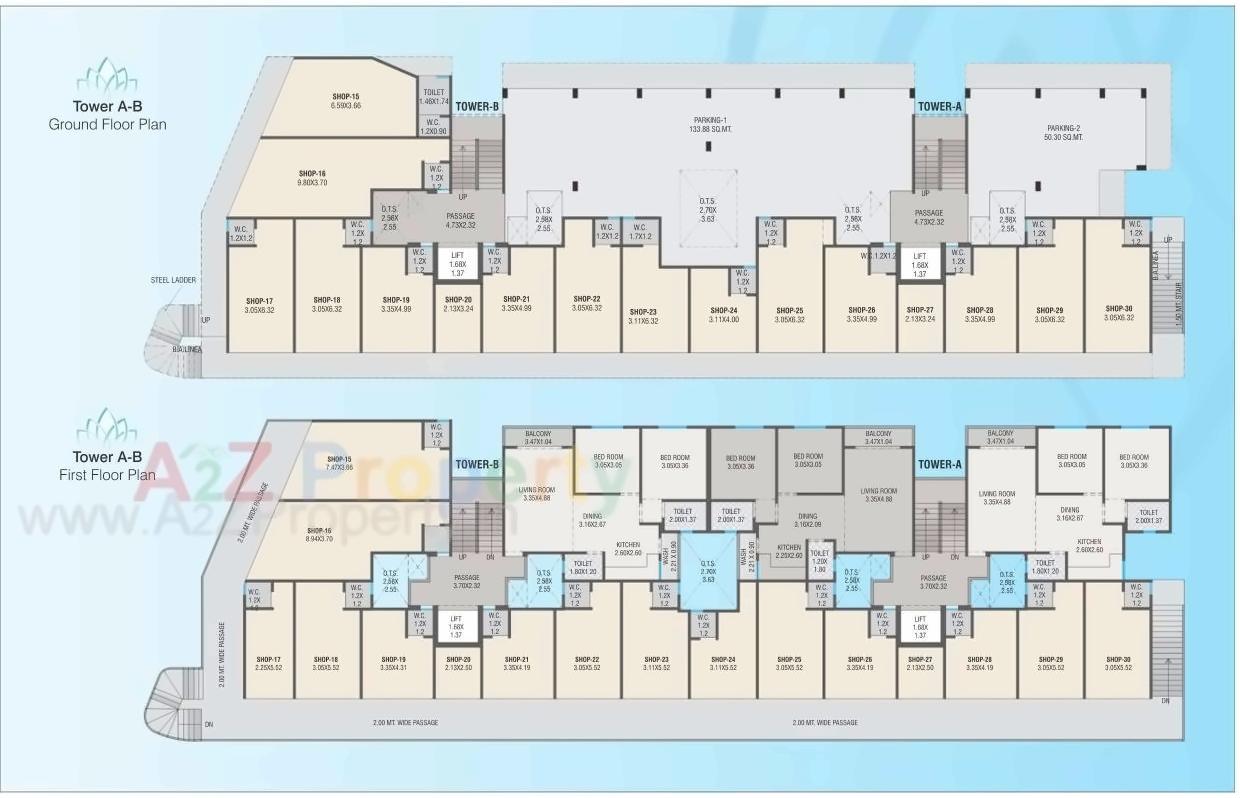 Layout of real estate project Fortune located at Tandalaja, Vadodara, Gujarat