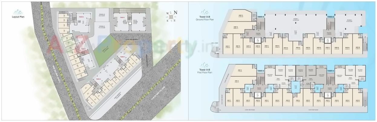 Layout of real estate project Fortune located at Tandalaja, Vadodara, Gujarat