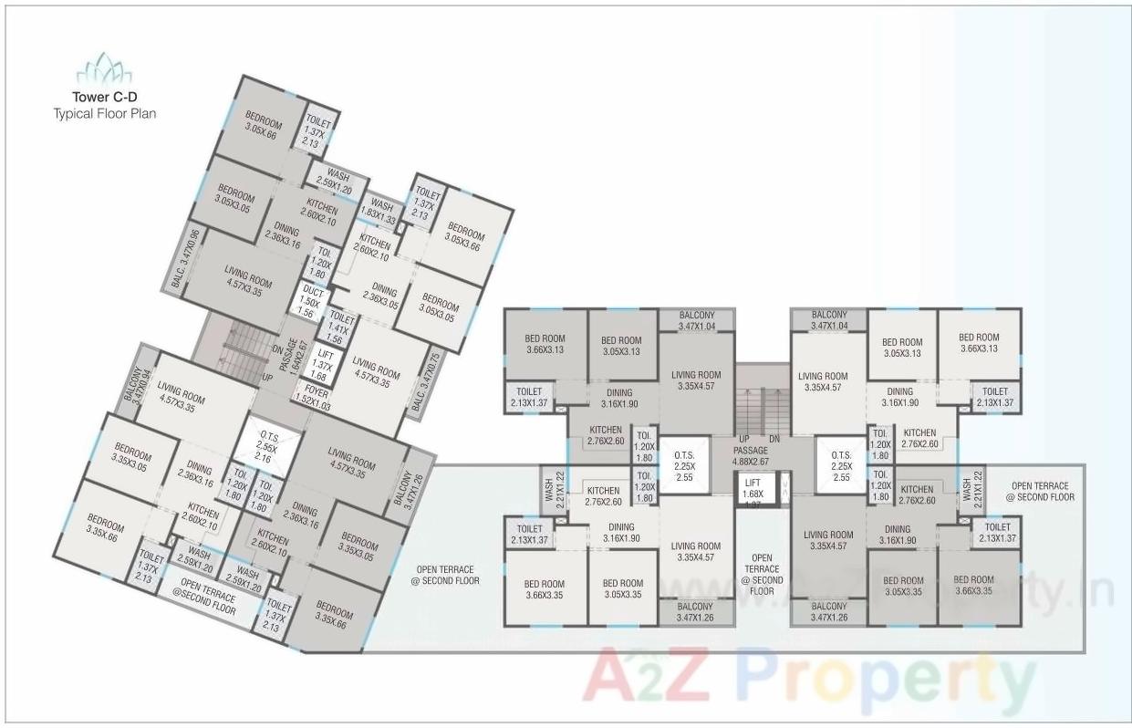 Layout of real estate project Fortune located at Tandalaja, Vadodara, Gujarat