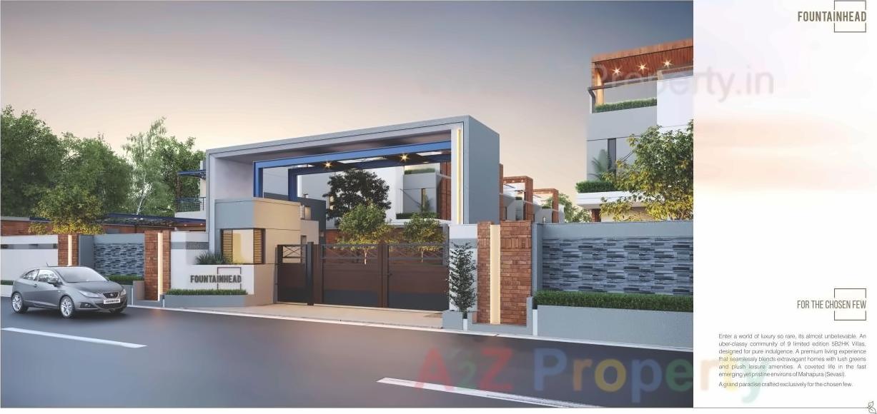 3D Elevation of real estate project Fountainhead located at Mahapura, Vadodara, Gujarat