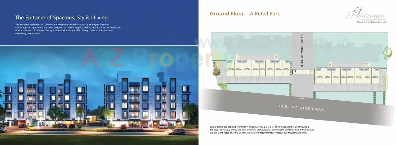 Layout of real estate project G Platinum located at Bhayli, Vadodara, Gujarat