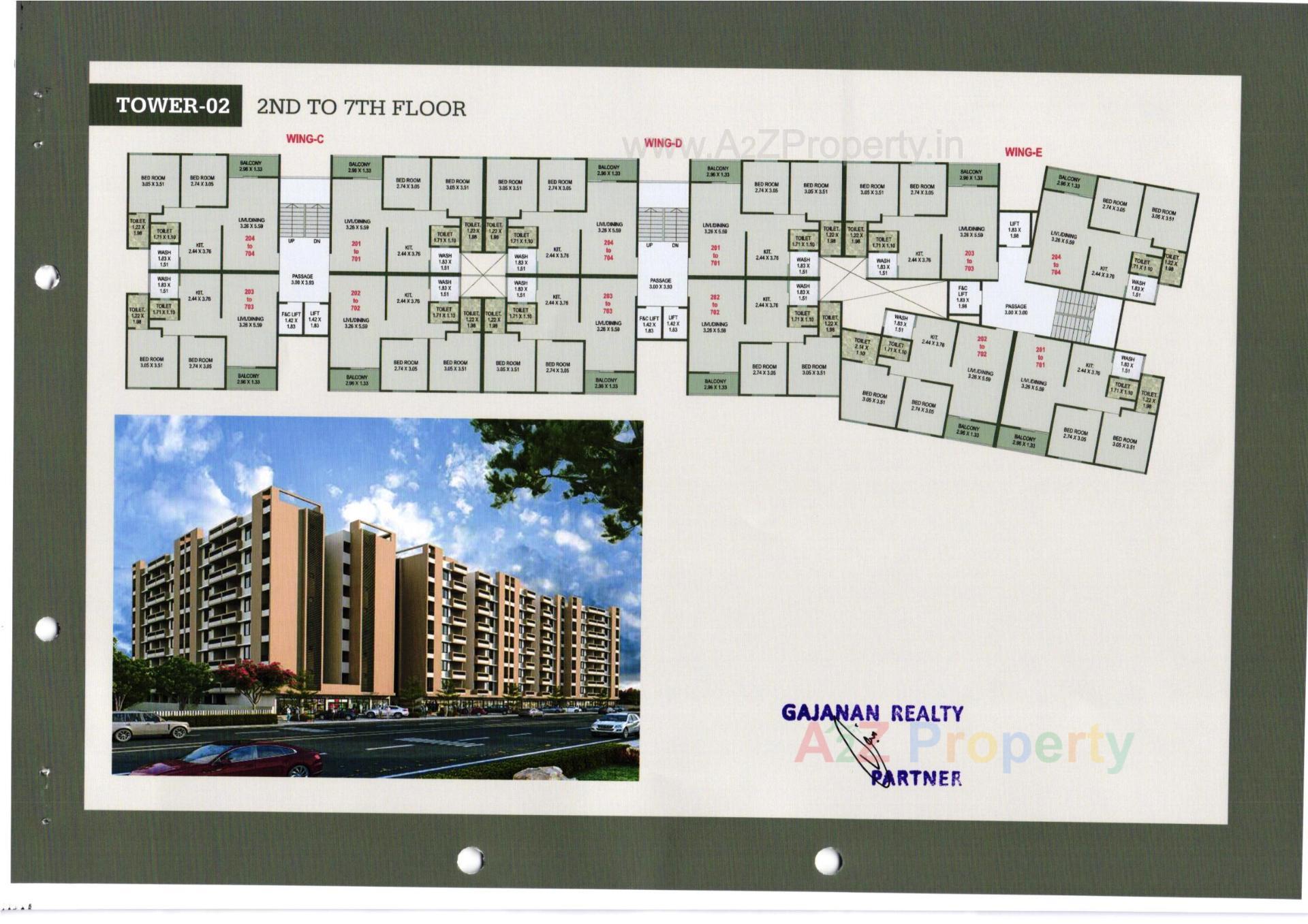 Layout of real estate project Gajanan Exotica located at Tarsali, Vadodara, Gujarat