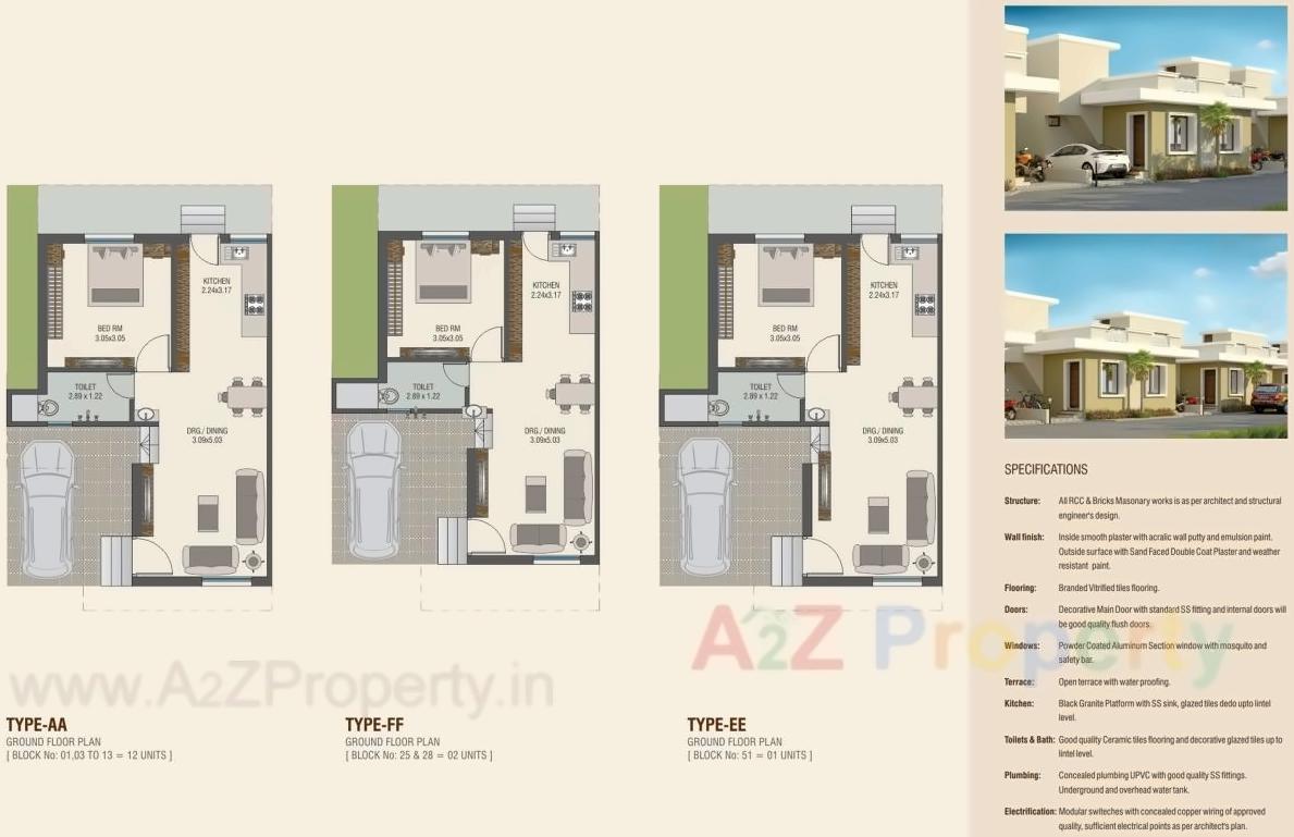 Layout of real estate project Gajanan Upvan located at Chikhodra, Vadodara, Gujarat