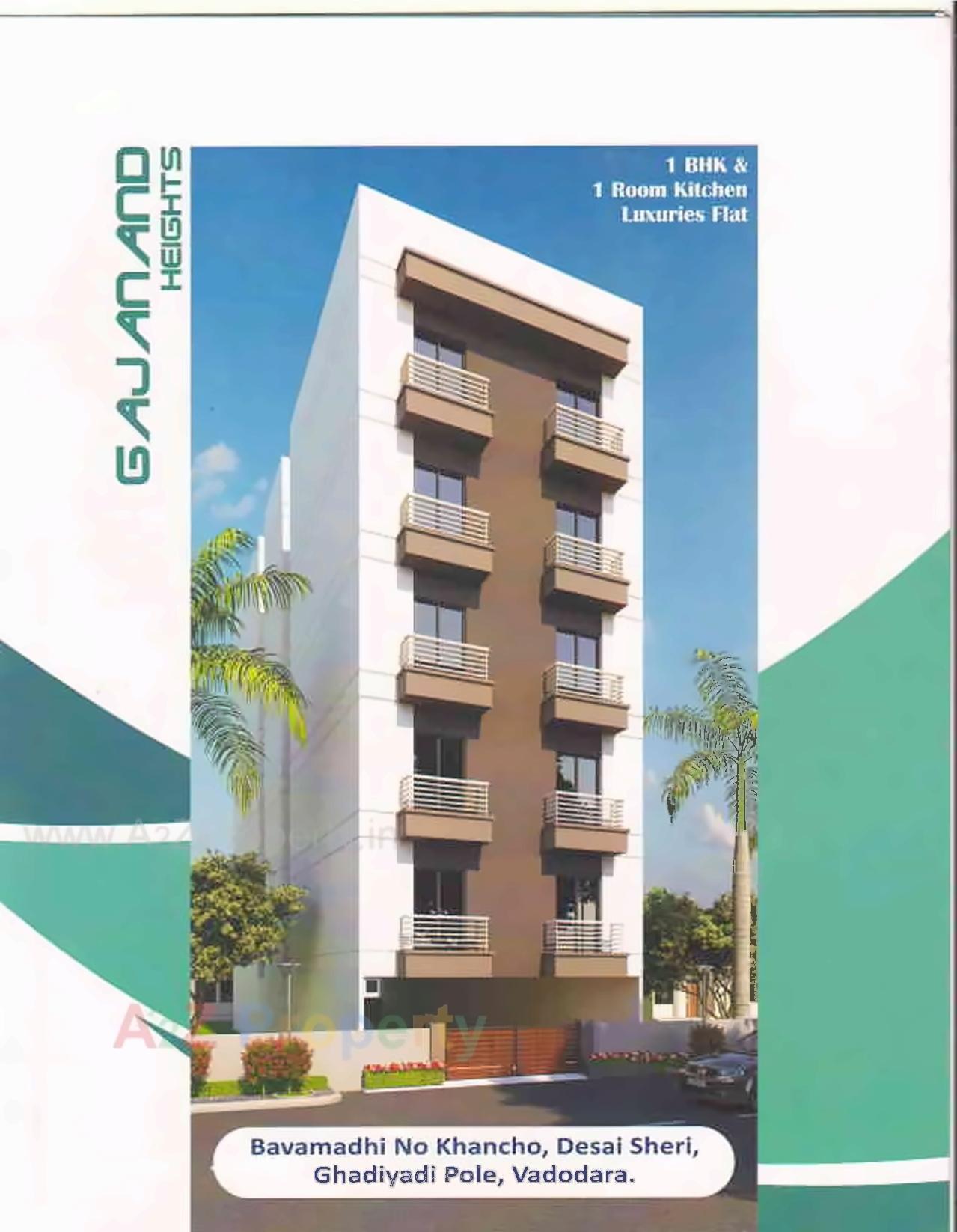 3D Elevation of real estate project Gajanand Heights located at Kasba, Vadodara, Gujarat