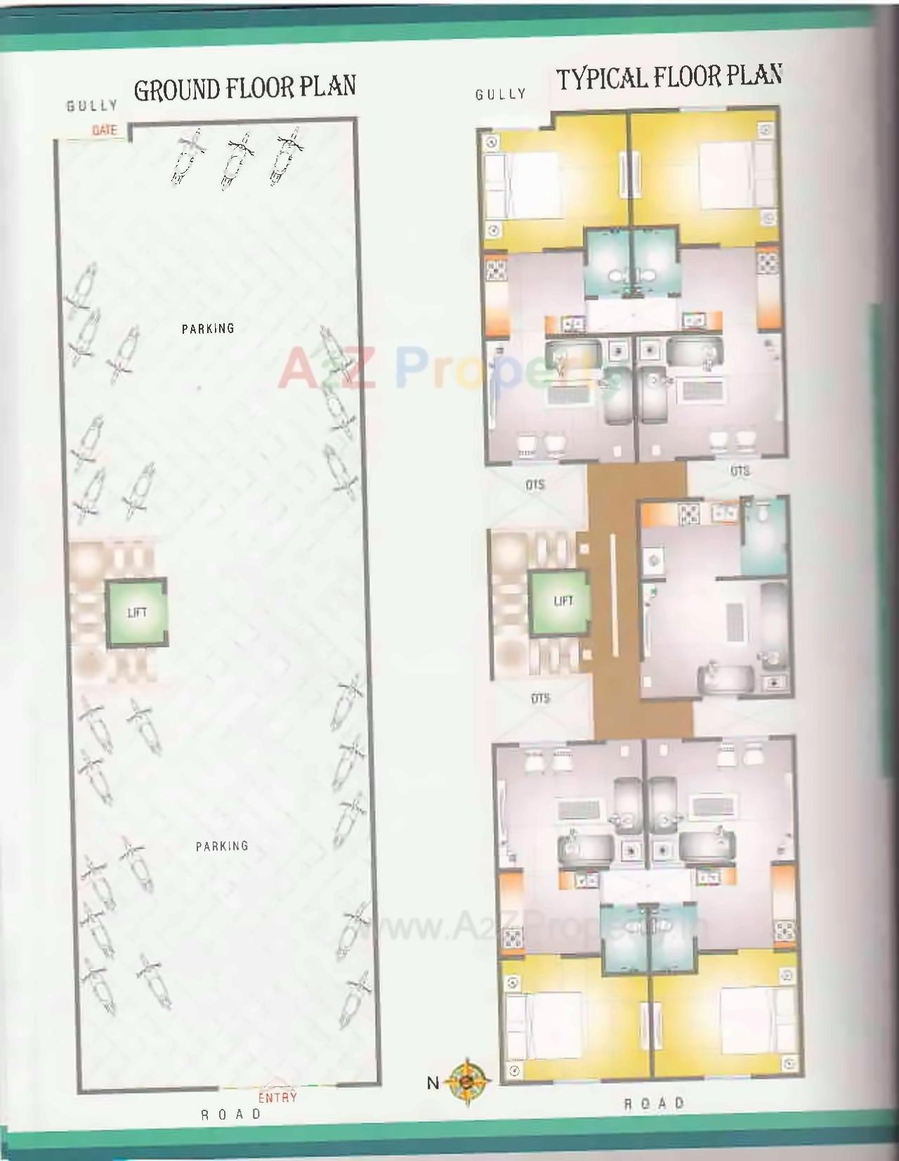 Layout of real estate project Gajanand Heights located at Kasba, Vadodara, Gujarat