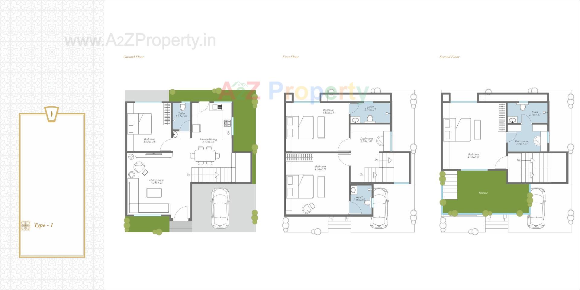 Layout of real estate project Galaxy Villas located at Chhani, Vadodara, Gujarat