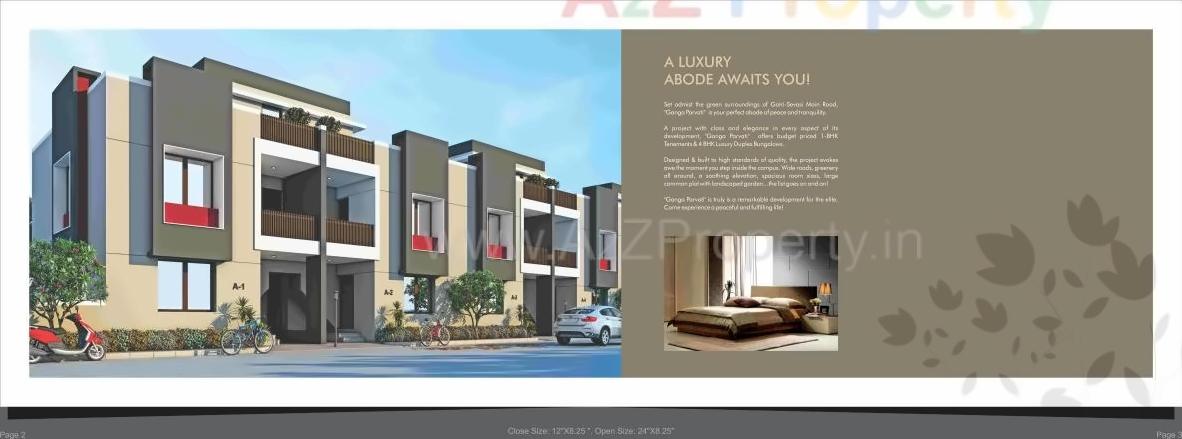 3D Elevation of real estate project Ganga Parvati Duplex located at Gotri, Vadodara, Gujarat