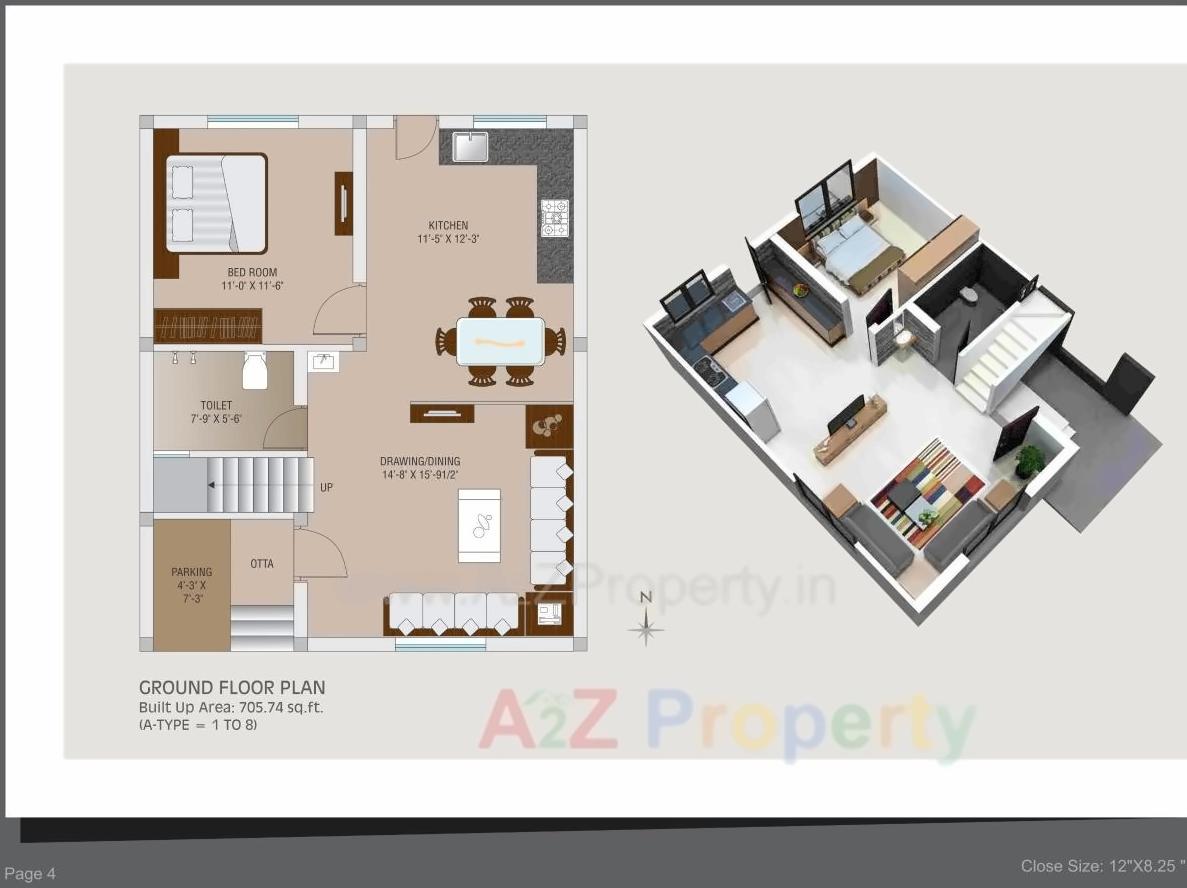 Layout of real estate project Ganga Parvati Duplex located at Gotri, Vadodara, Gujarat