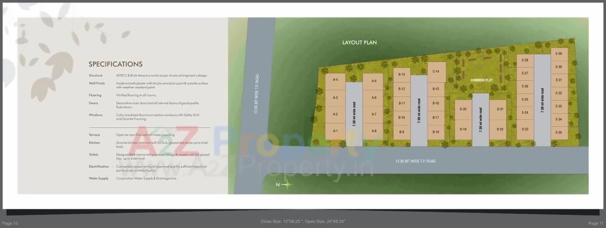Layout of real estate project Ganga Parvati Duplex located at Gotri, Vadodara, Gujarat
