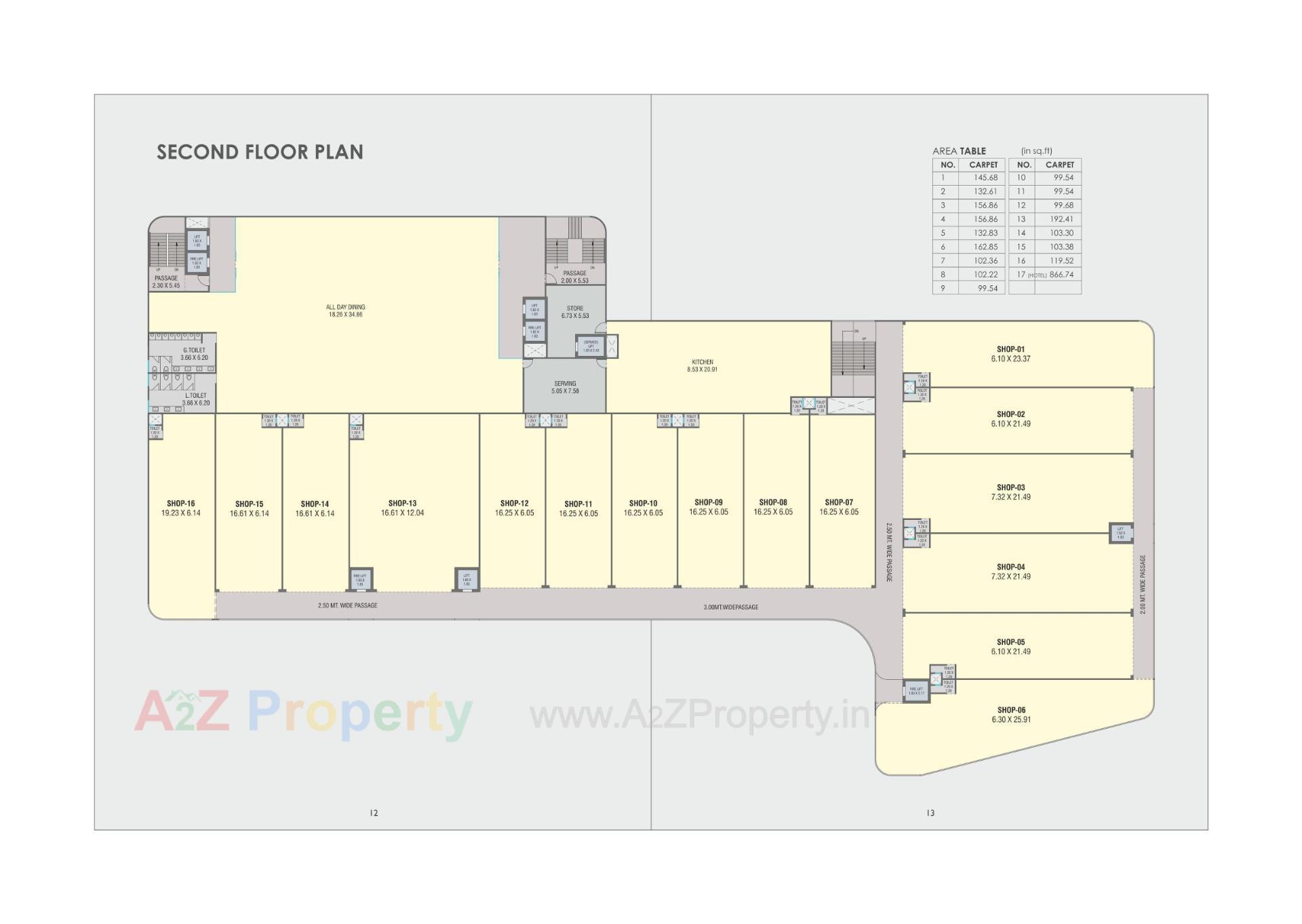 Layout of real estate project Gj Central located at Kasba, Vadodara, Gujarat