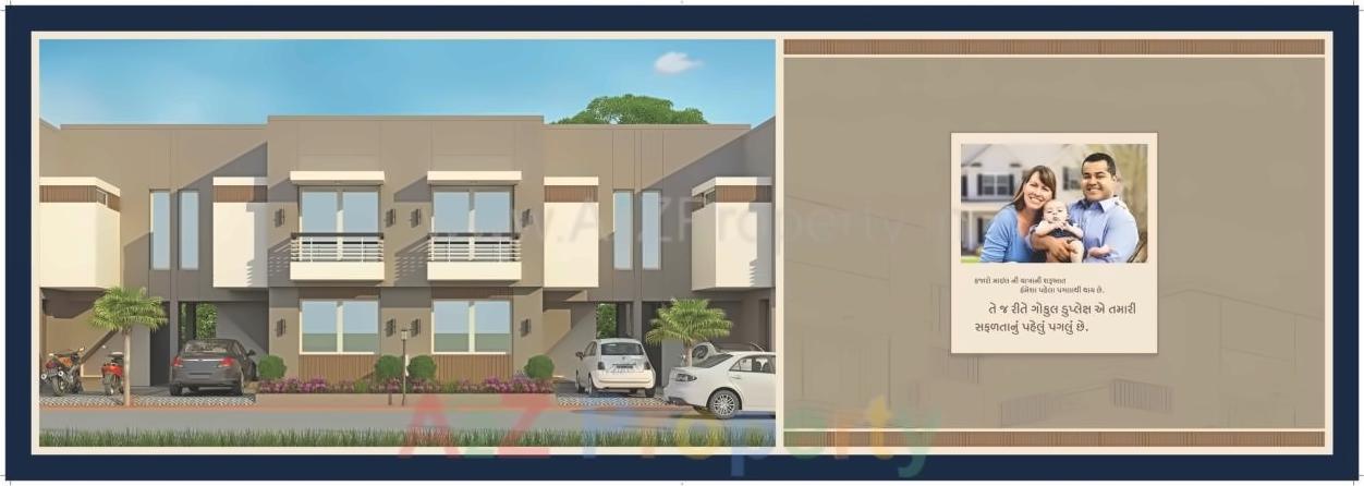 3D Elevation of real estate project Gokul Duplex located at Vadodara, Vadodara, Gujarat