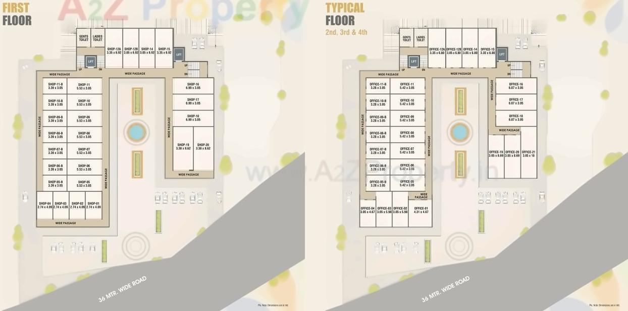 Layout of real estate project Gokuldham Signature located at Koyali, Vadodara, Gujarat