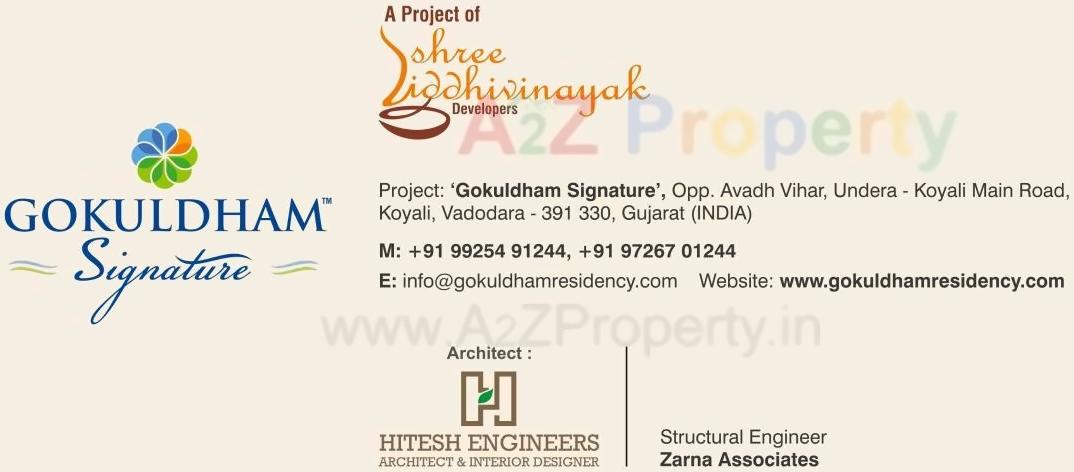  of real estate project Gokuldham Signature located at Koyali, Vadodara, Gujarat
