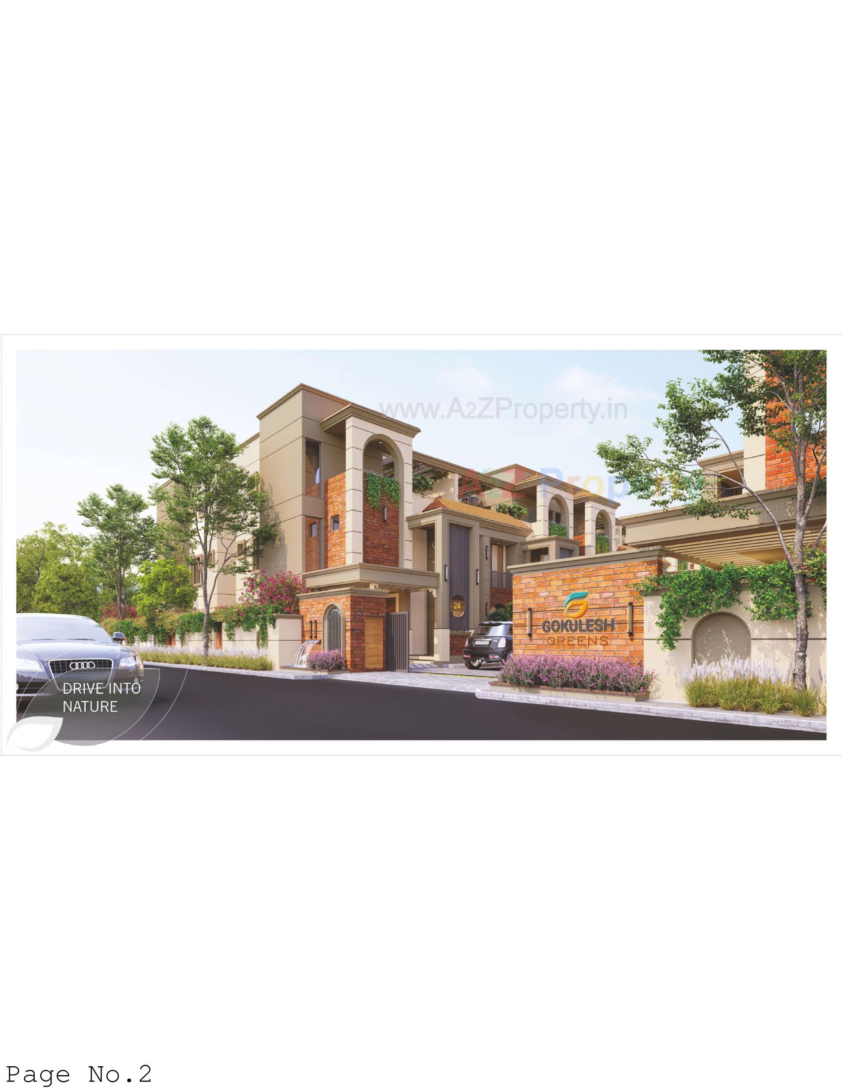 3D Elevation of real estate project Gokulesh Greens located at Atladara, Vadodara, Gujarat