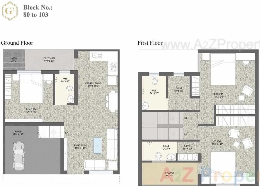 Layout of real estate project Gold Point located at Gorva, Vadodara, Gujarat