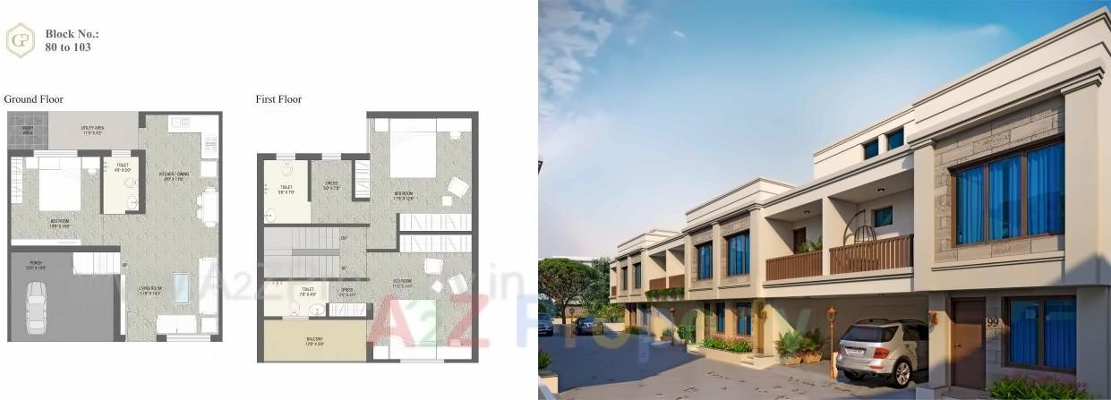 Layout of real estate project Gold Point located at Gorva, Vadodara, Gujarat