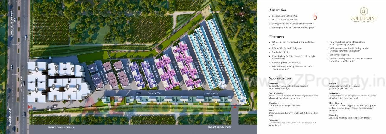 3D Elevation of real estate project Gold Point located at Gorva, Vadodara, Gujarat