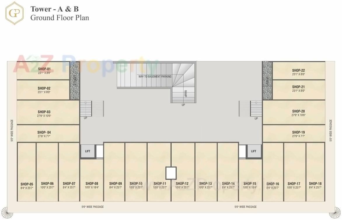 Layout of real estate project Gold Point located at Gorva, Vadodara, Gujarat