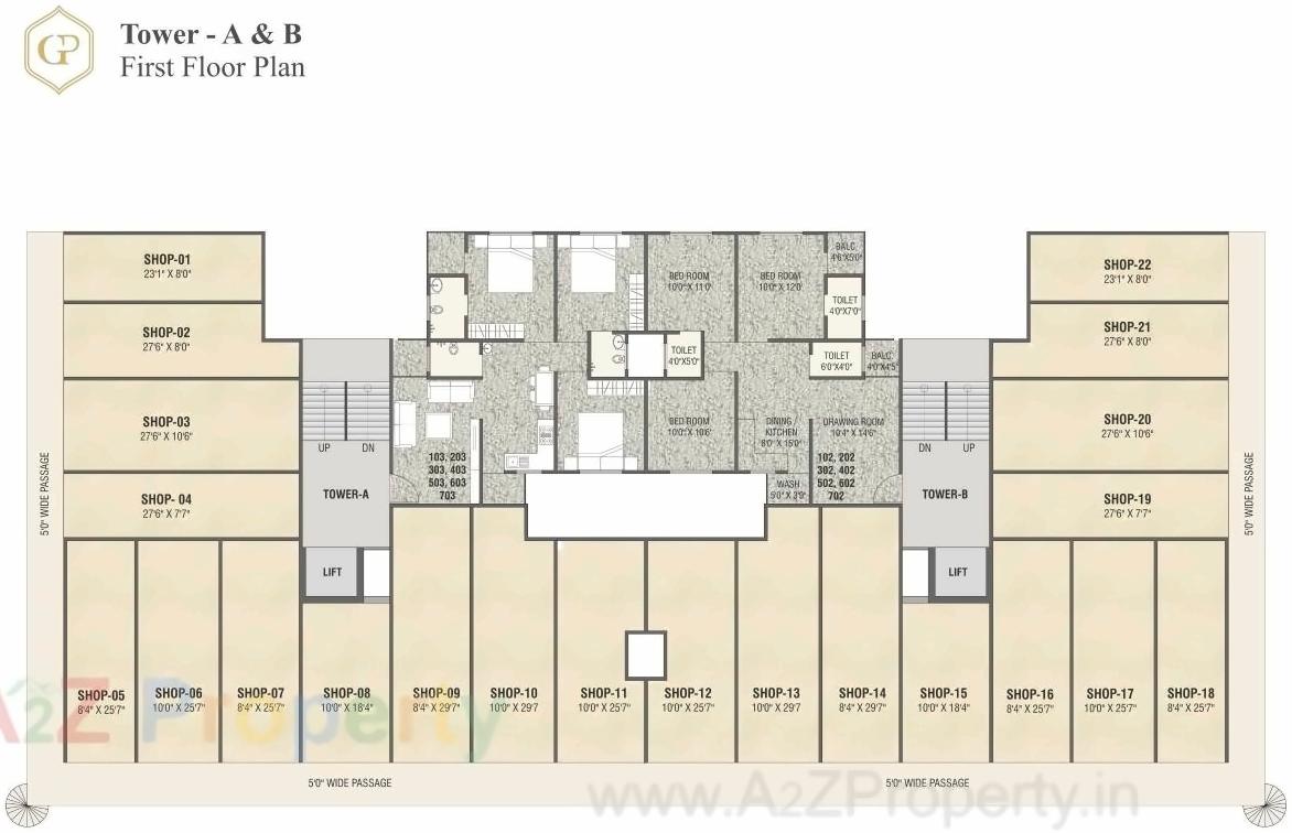 Layout of real estate project Gold Point located at Gorva, Vadodara, Gujarat