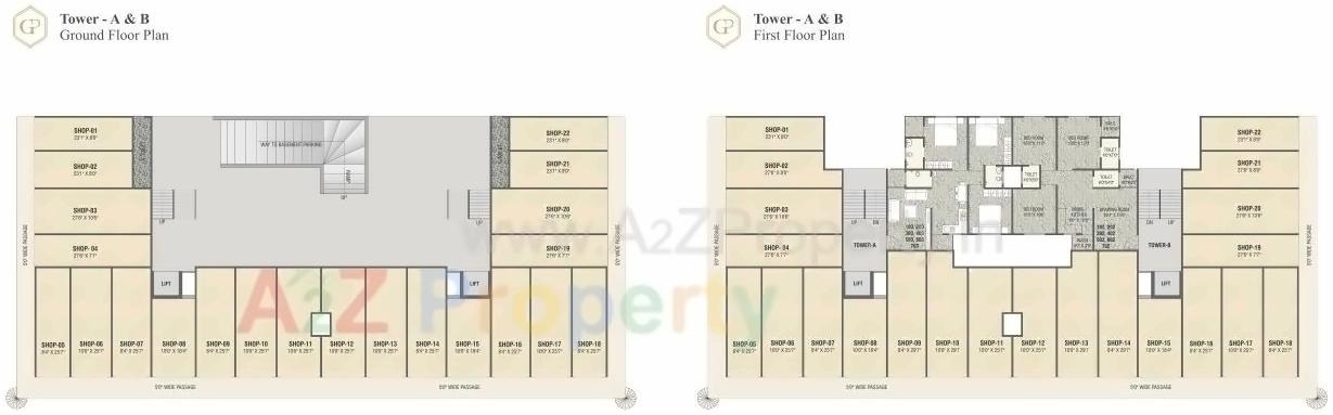 Layout of real estate project Gold Point located at Gorva, Vadodara, Gujarat