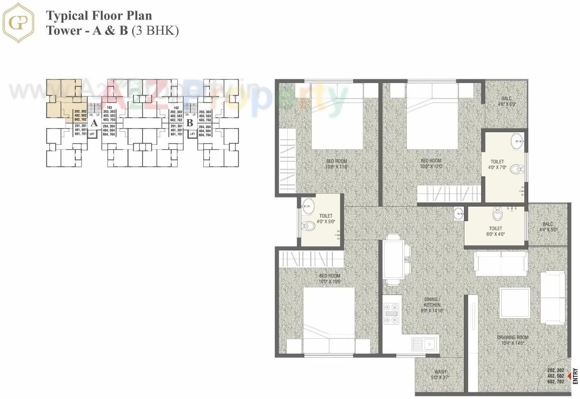 Layout of real estate project Gold Point located at Gorva, Vadodara, Gujarat