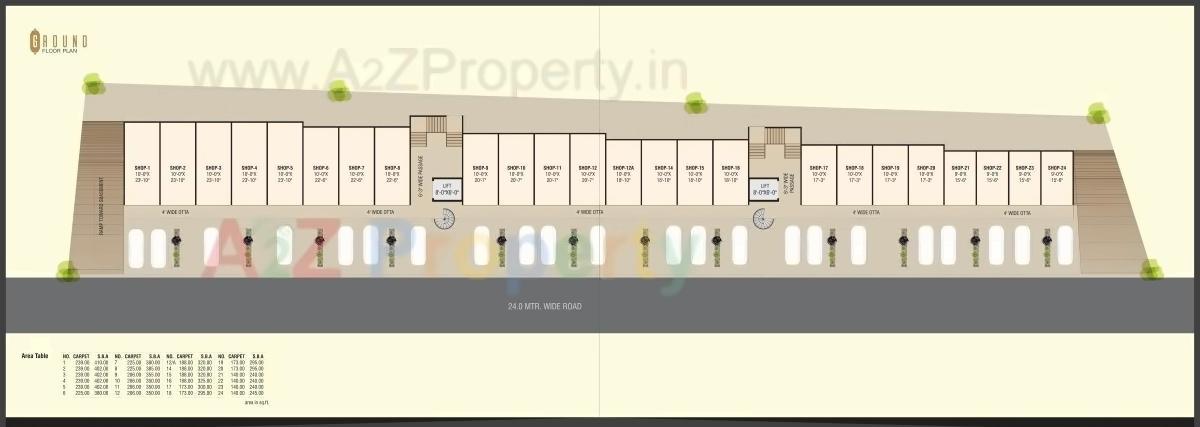 Layout of real estate project Goldcroft located at Bhayli, Vadodara, Gujarat