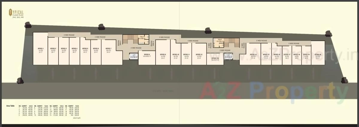 Layout of real estate project Goldcroft located at Bhayli, Vadodara, Gujarat