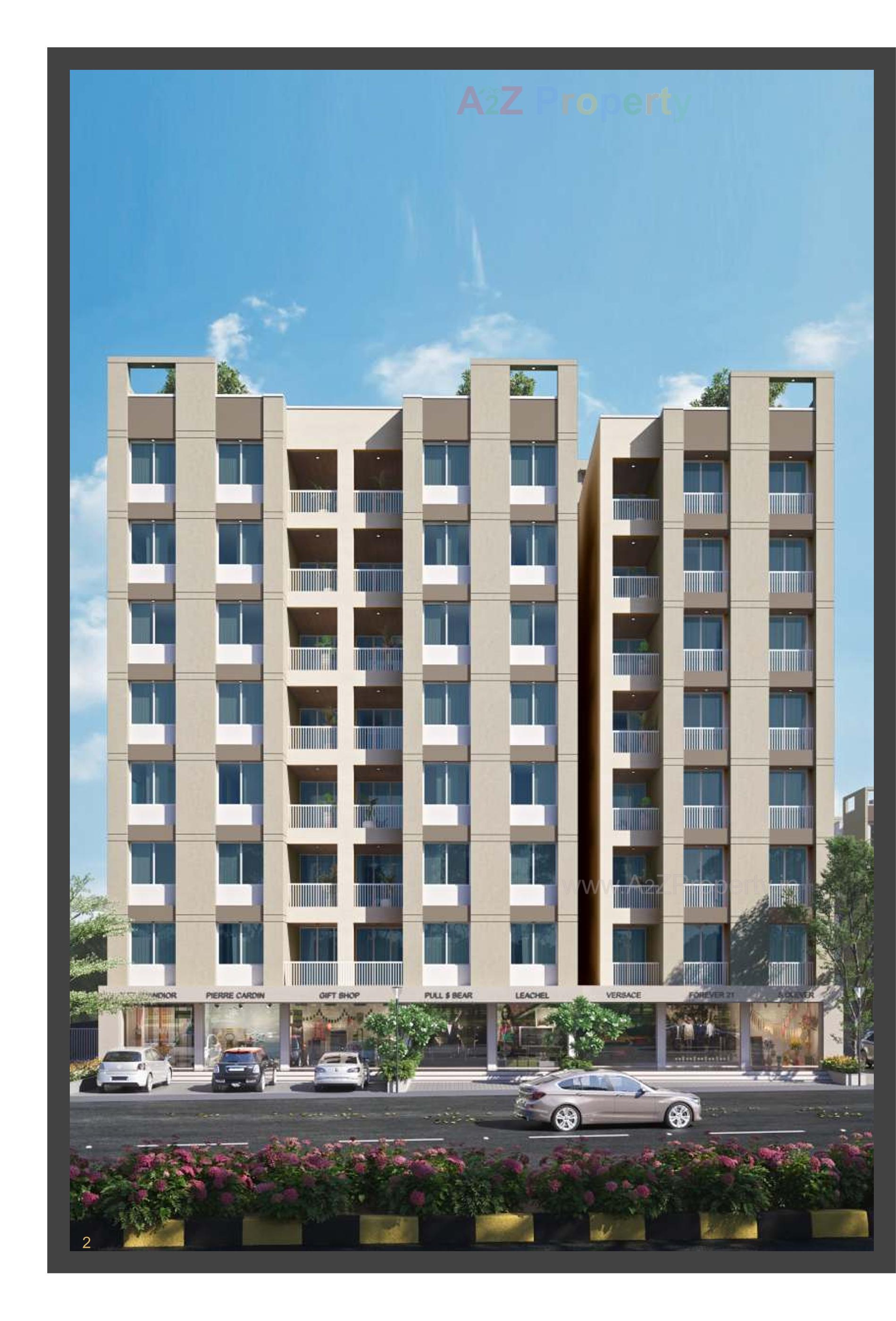 3D Elevation of real estate project Golden Icon located at Bhayli, Vadodara, Gujarat