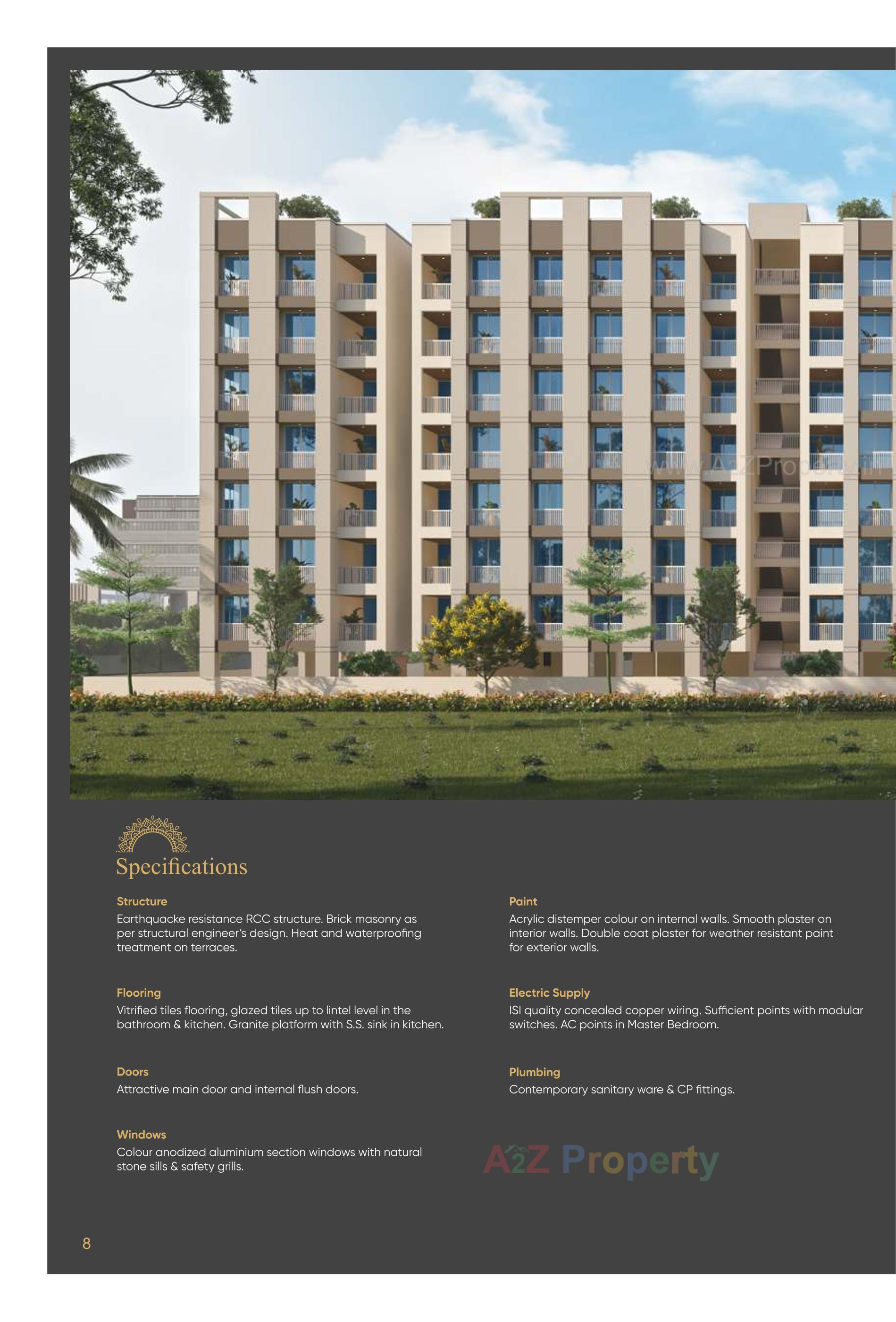 3D Elevation of real estate project Golden Icon located at Bhayli, Vadodara, Gujarat