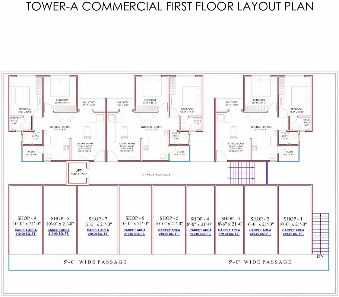 Layout of real estate project Golden Icon located at Bhayli, Vadodara, Gujarat