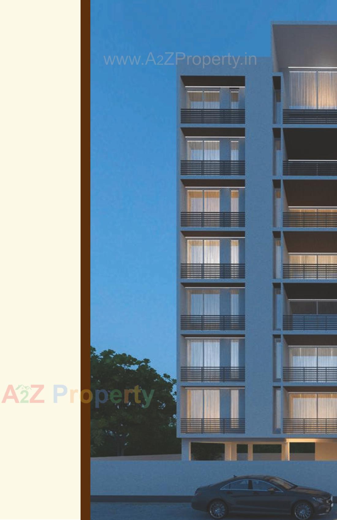 3D Elevation of real estate project Goverdhan Residency located at Subhanpura, Vadodara, Gujarat