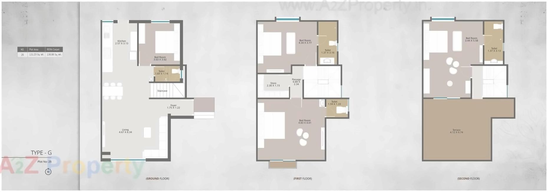 Layout of real estate project Gracewood located at Bhayli, Vadodara, Gujarat