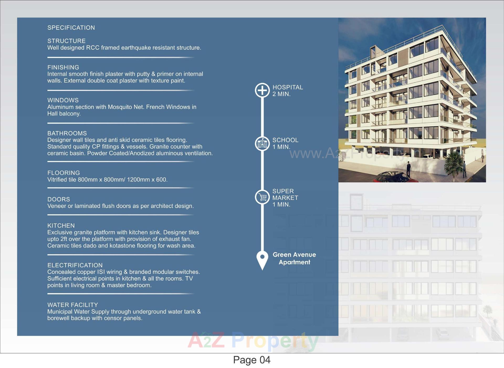  of real estate project Green Avenue Apartment located at Tarsali, Vadodara, Gujarat