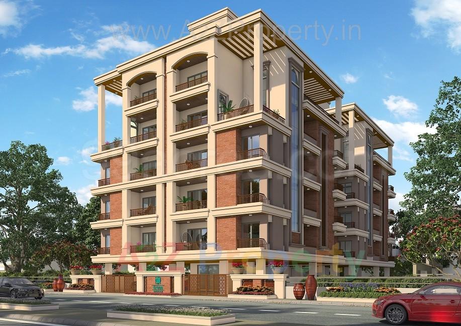 3D Elevation of real estate project Green Emerald located at Ankodia, Vadodara, Gujarat