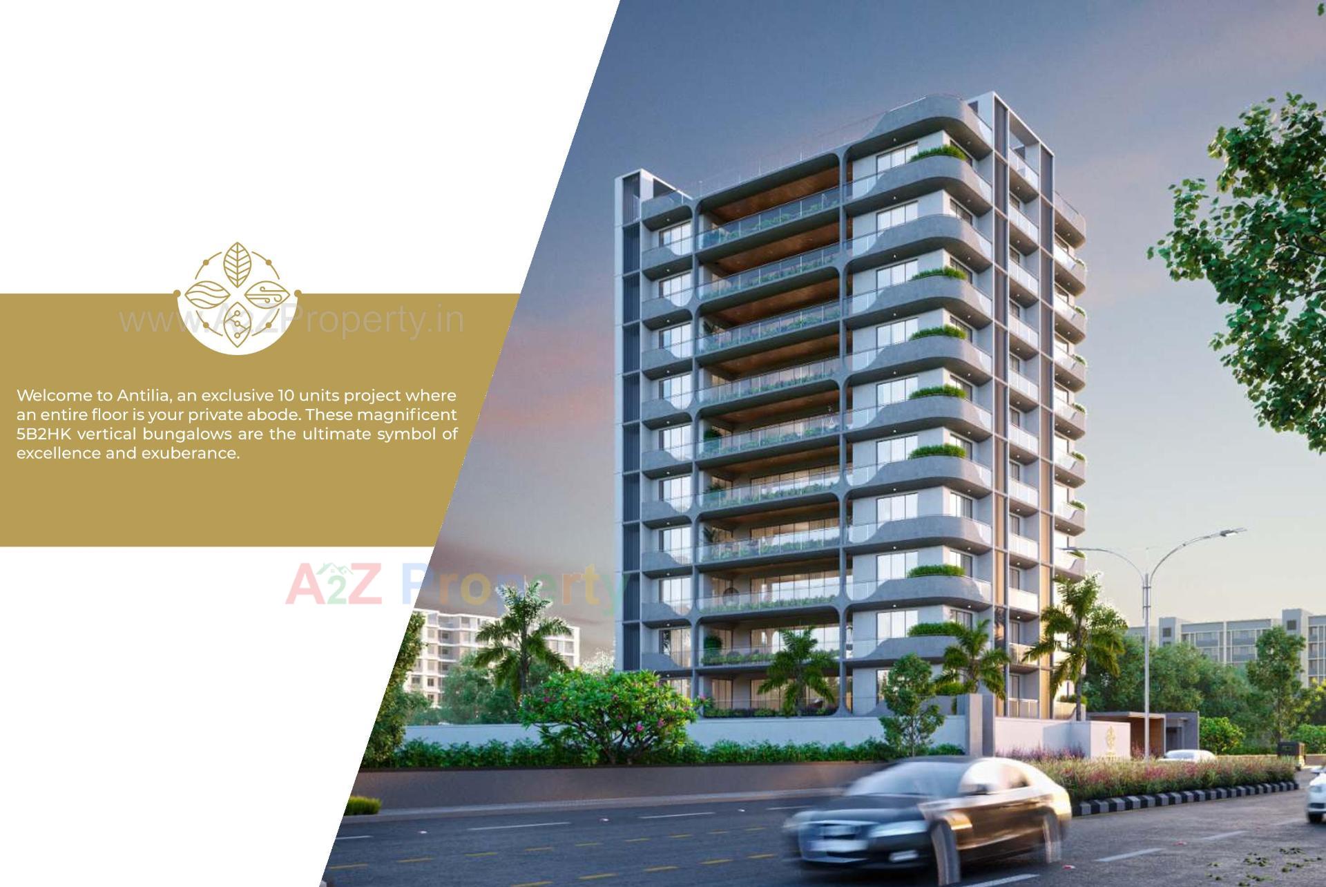 3D Elevation of real estate project Green Leaf Antilia located at Gotri, Vadodara, Gujarat