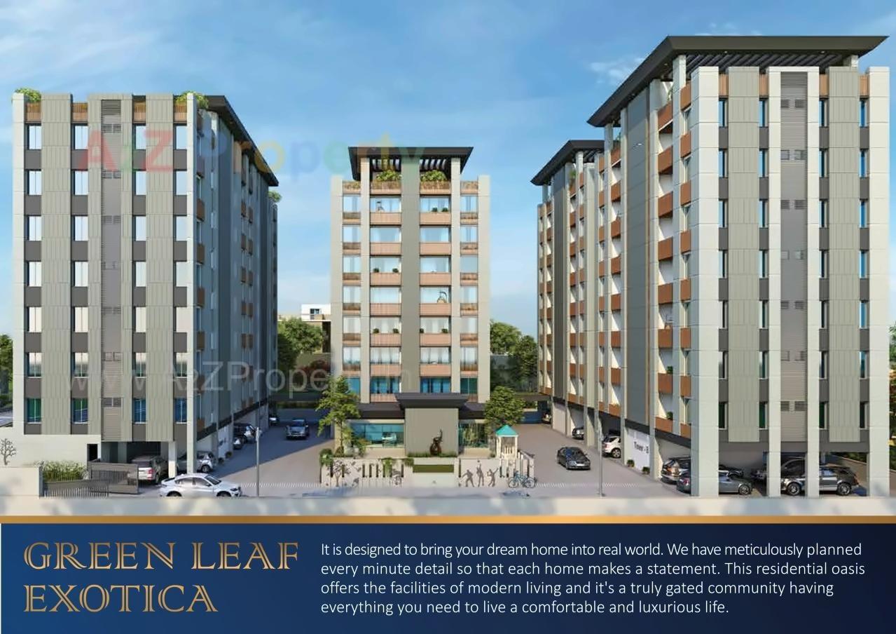 3D Elevation of real estate project Green Leaf Exotica located at Bhayli, Vadodara, Gujarat