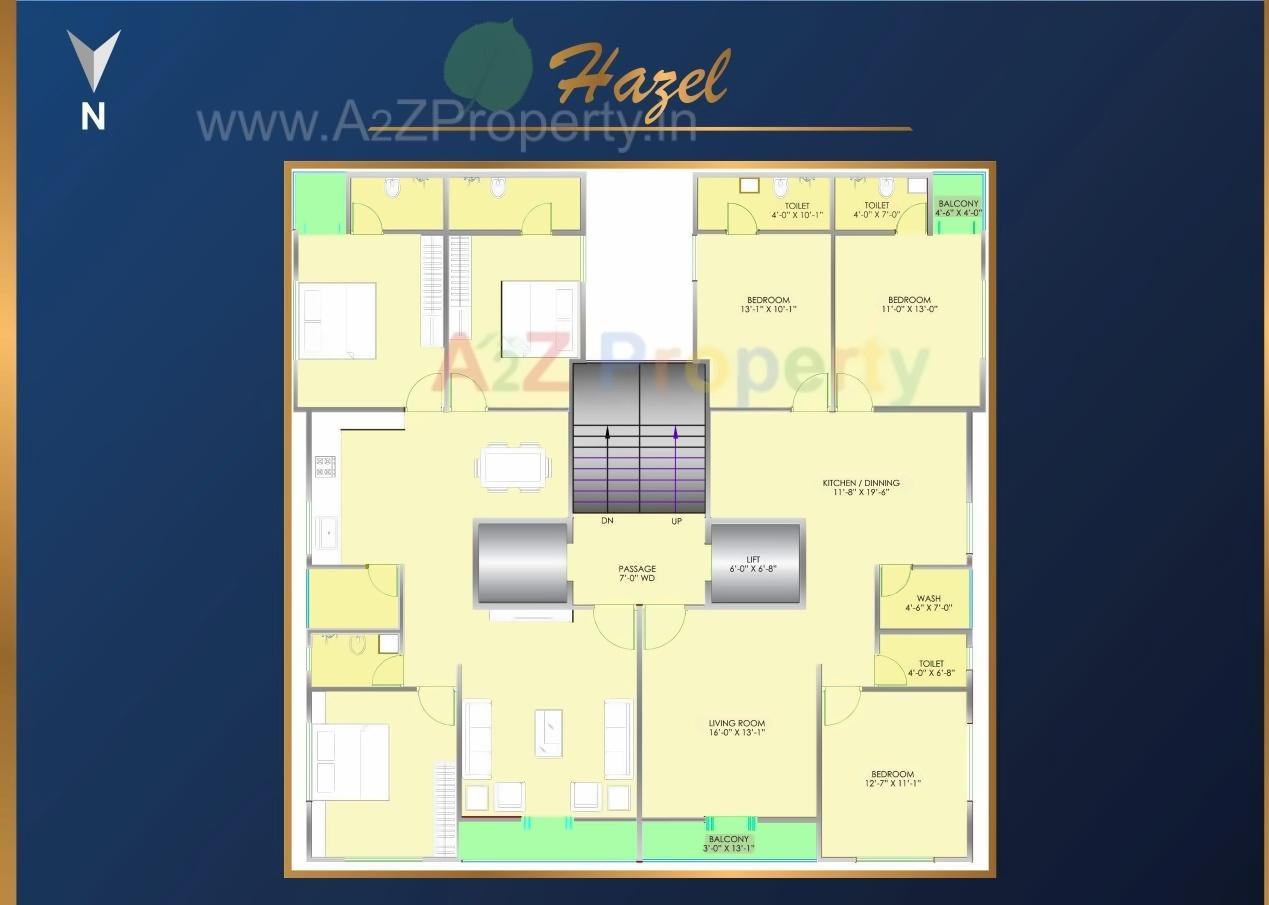 Layout of real estate project Green Leaf Exotica located at Bhayli, Vadodara, Gujarat