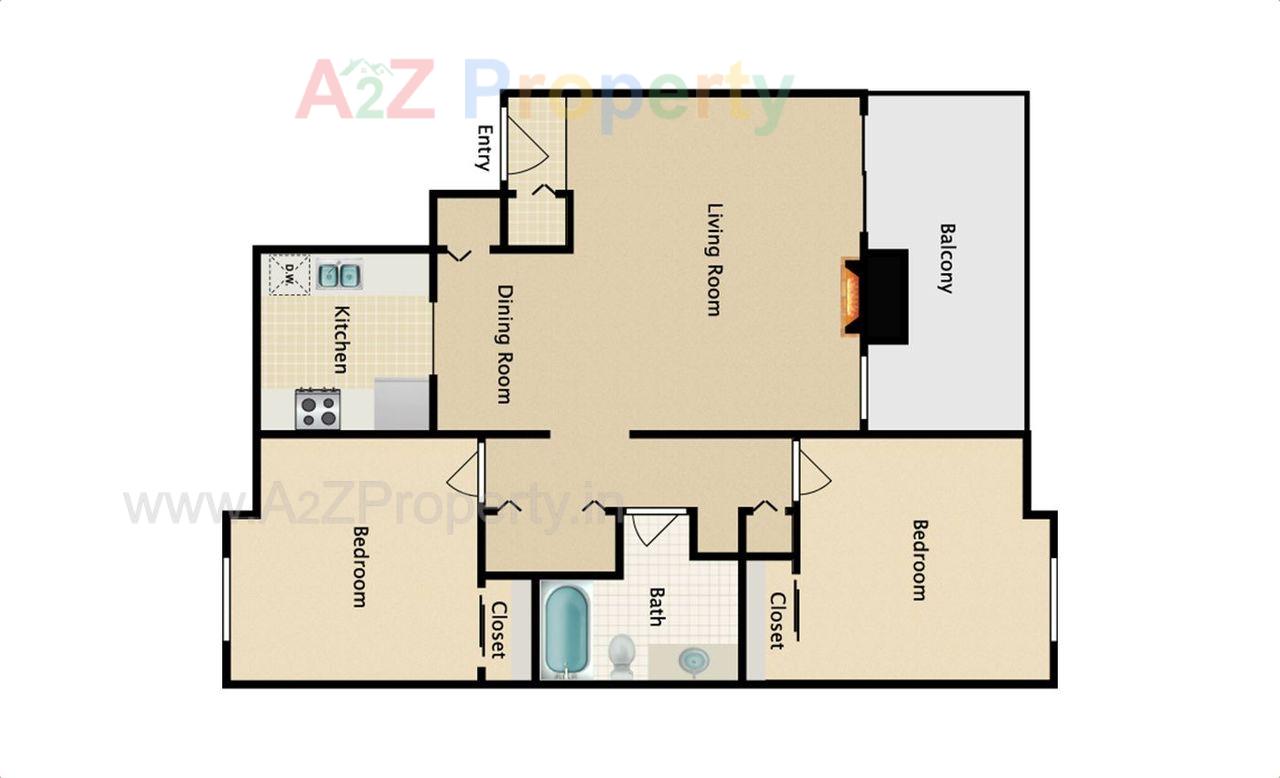 9e78def23a165250aff3374376d76735 03_project_single_2bedroom of real estate project Green Leaf Regalia located at Gotri, Vadodara, Gujarat