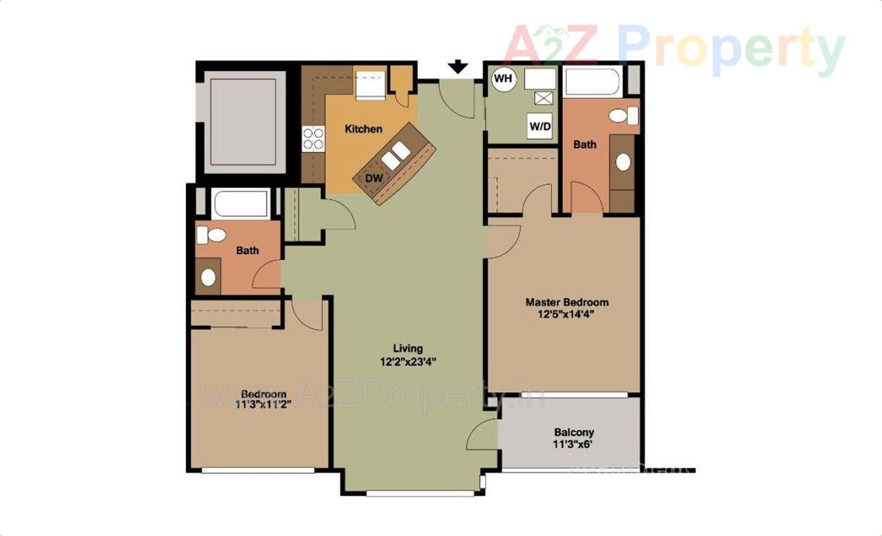 B4d2ab2da2db57abedaf1a9ba9e095fa 03_project_single_3bedroom of real estate project Green Leaf Regalia located at Gotri, Vadodara, Gujarat