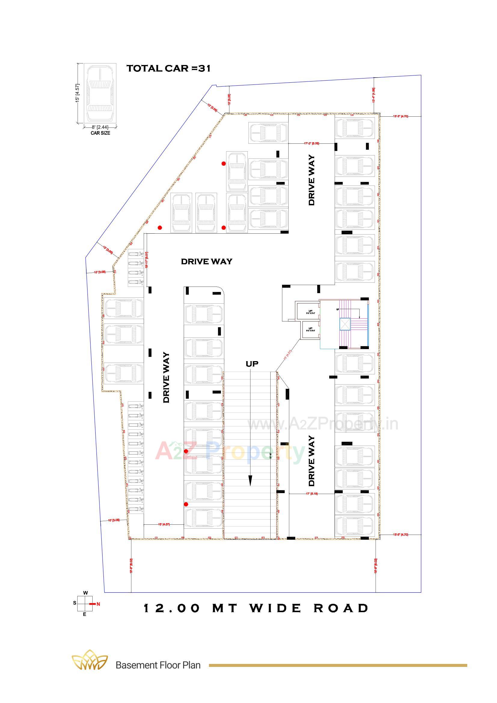 Layout of real estate project Green Leaf Regalia located at Gotri, Vadodara, Gujarat