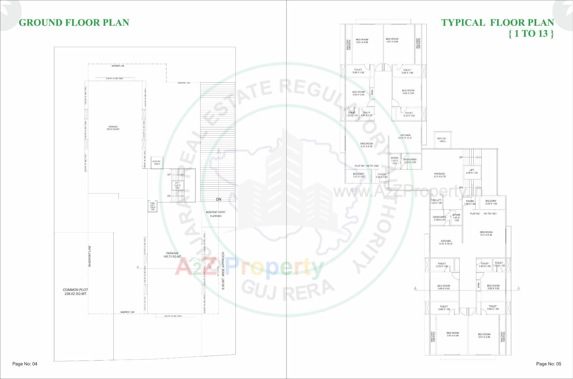 Layout of real estate project Green Palms located at Bhayli, Vadodara, Gujarat